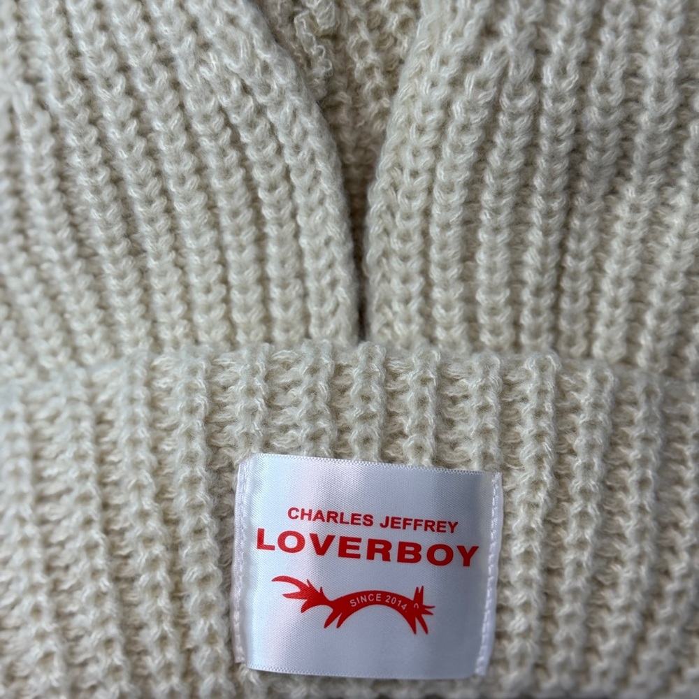 Cream Knit Hat